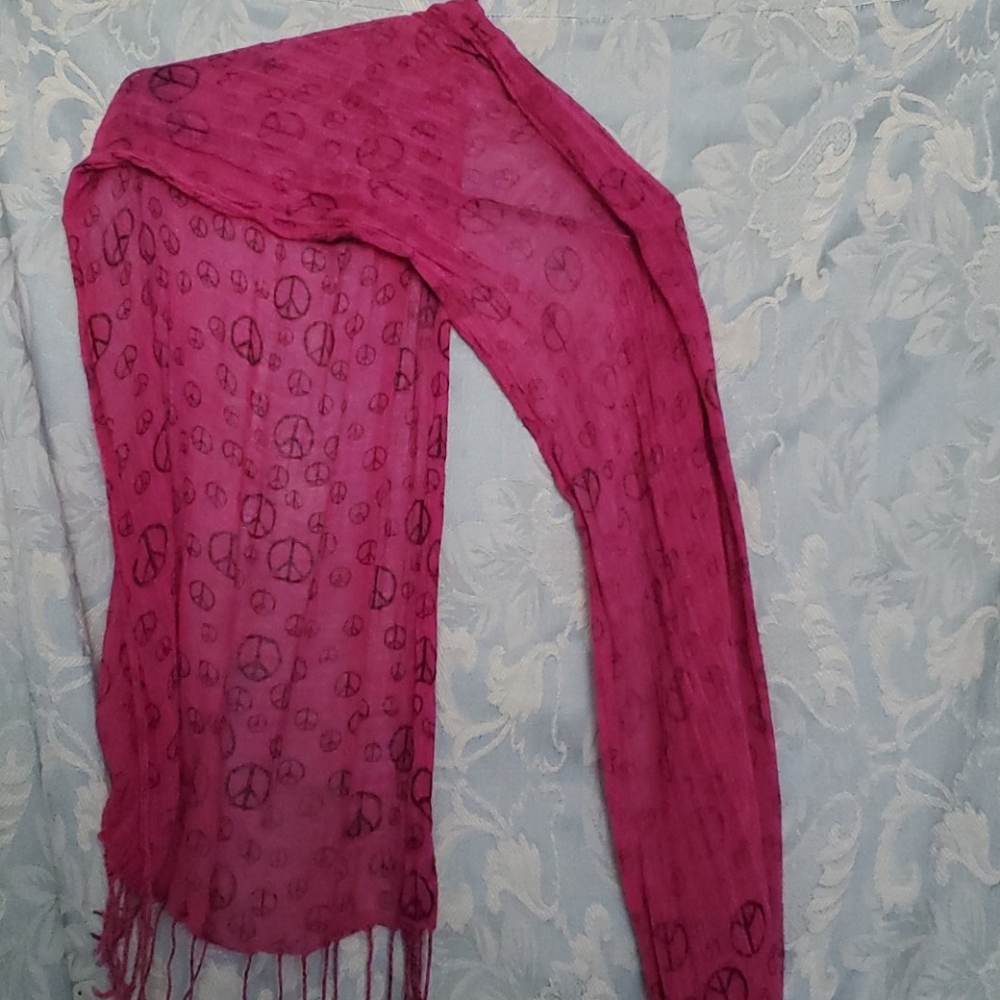 Vintage Pink Hippie Scarf